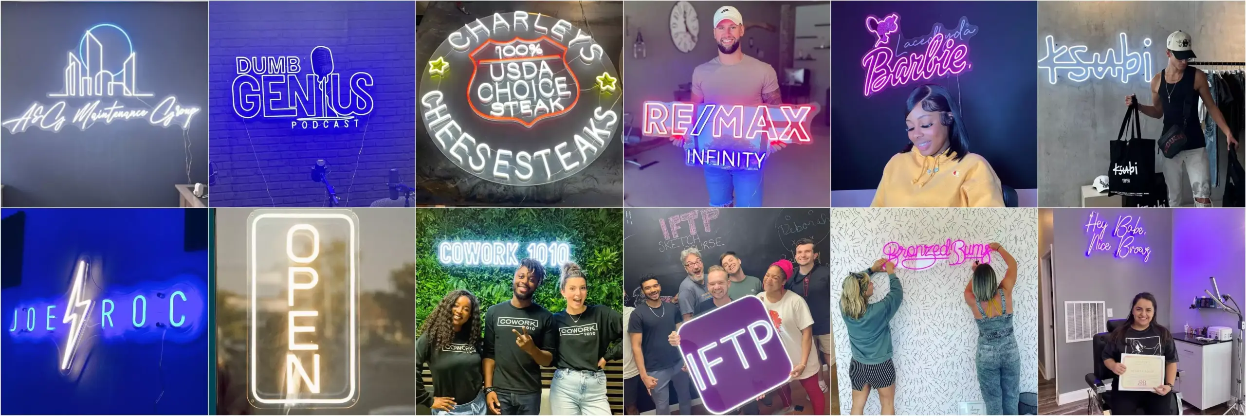 custom logo neon sign banner