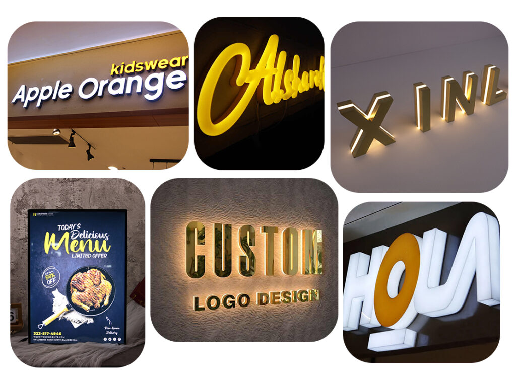 custom led business signage