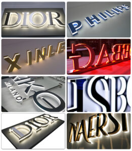 sidelit sign for business